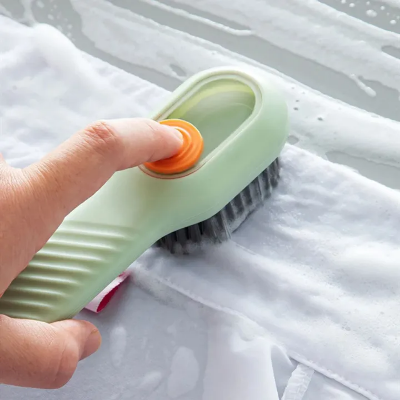 Picture of Multifunctional Shoe Brushes With Soap Dispenser Long Handle Brush Cleaner For Clothes Shoes Household Laundry Cleaning Brush-Multicolor - Multicolor