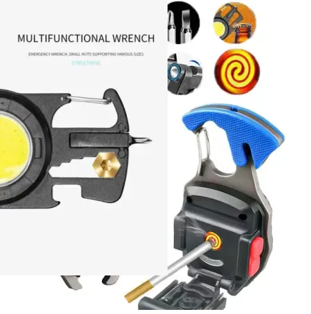 Picture of Stay Safe During Night Adventures With Mini Multifunction Portable Mountaineering Light-The Asia Express - Black