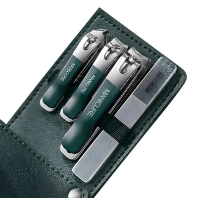 Picture of 4_piece nail manicure set stainless steel men and women professional nail clippers pedicure care tools_The Asia Express - Green