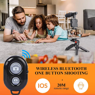 Picture of Ay-49 Smartphone Vlogging Kit Wireless Control Photography Fill Light With Tripod Stand Microphone For Tiktok Youtube Conference - Ring Light-The Asia Express - Black