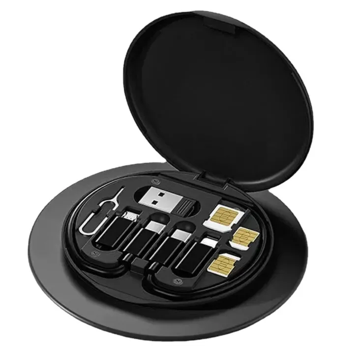 Picture of Data cable set storage box 60w fast charge data cable storage box Digital storage box mobile phone stand-The Asia Express - Multicolor