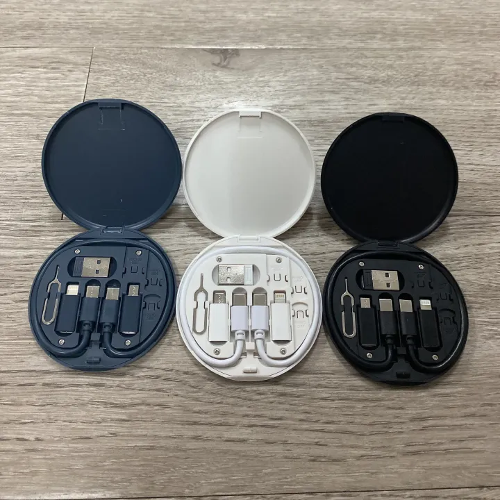 Picture of Data cable set storage box 60w fast charge data cable storage box Digital storage box mobile phone stand-The Asia Express - Multicolor