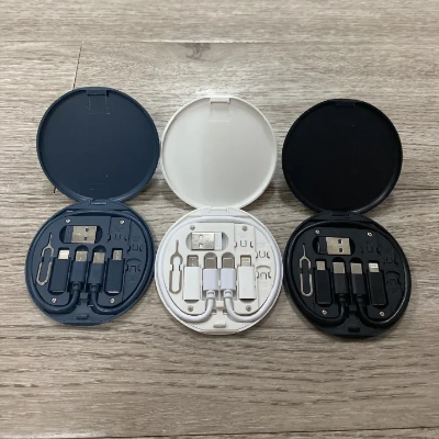Picture of Data cable set storage box 60w fast charge data cable storage box Digital storage box mobile phone stand-The Asia Express - Multicolor