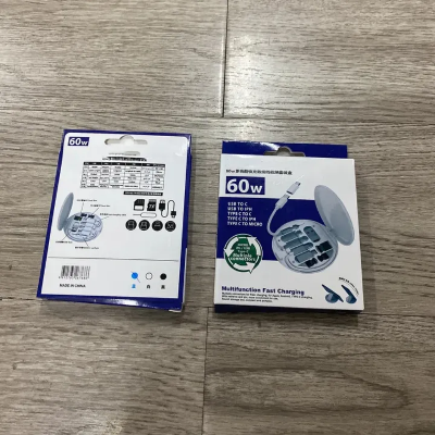 Picture of Data cable set storage box 60w fast charge data cable storage box Digital storage box mobile phone stand-The Asia Express - Multicolor