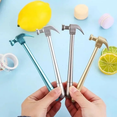 Picture of Imitation Metal Neutral Pen Hammer Shape Gel Pen Learning Office Stationery Graffiti Writing Tools Signature Pen New- The Asia Express - Multicolor
