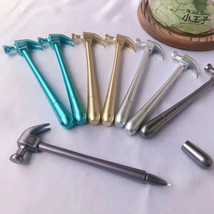 Picture of Imitation Metal Neutral Pen Hammer Shape Gel Pen Learning Office Stationery Graffiti Writing Tools Signature Pen New- The Asia Express - Multicolor
