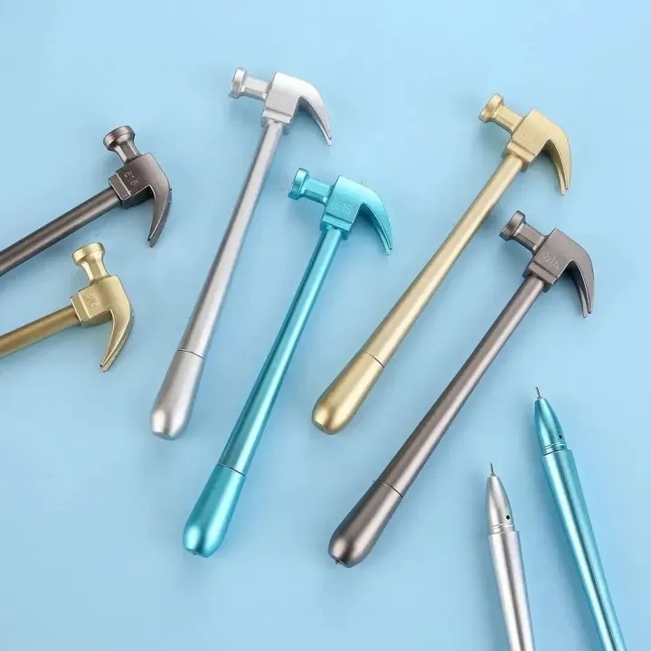 Picture of Imitation Metal Neutral Pen Hammer Shape Gel Pen Learning Office Stationery Graffiti Writing Tools Signature Pen New- The Asia Express - Multicolor