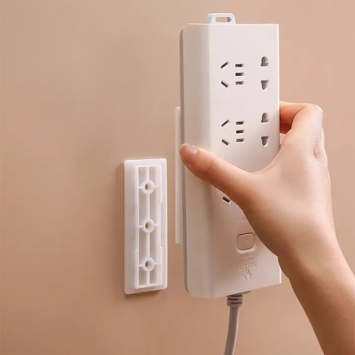 Picture of Self-Adhesive Desktop Socket Fixer, Adhesive Punch Free Socket Holder Cable Management Punch Free Surge Protector-The Asia Express - Multicolor