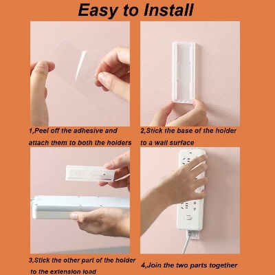 Picture of Self-Adhesive Desktop Socket Fixer, Adhesive Punch Free Socket Holder Cable Management Punch Free Surge Protector-The Asia Express - Multicolor
