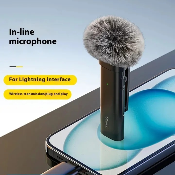 Picture of Ulanzi WM-10 Microphone Wireless Mini Noise Reduction Bluetooth Lavalier Microphone For Smartphone Ecording Interviews Videos_ The Asia Express - Black