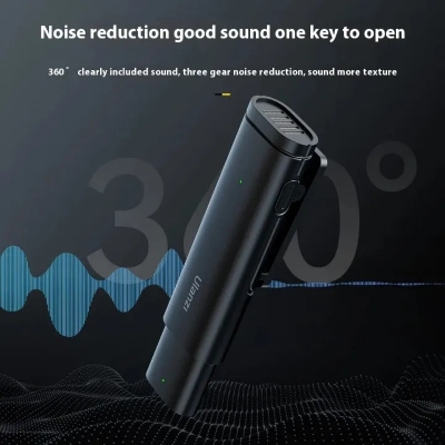 Picture of Ulanzi WM-10 Microphone Wireless Mini Noise Reduction Bluetooth Lavalier Microphone For Smartphone Ecording Interviews Videos_ The Asia Express - Black