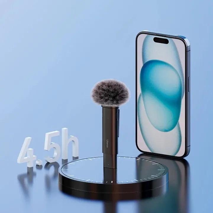 Picture of Ulanzi WM-10 Microphone Wireless Mini Noise Reduction Bluetooth Lavalier Microphone For Smartphone Ecording Interviews Videos_ The Asia Express - Black
