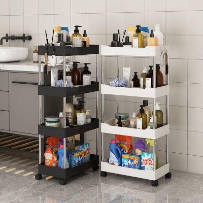 Picture of Narrow Type Multi Purpose Gap Storage Trolley Rack Multifunctional Movable Gap Storage Cart- The Asia Express - Multicolor