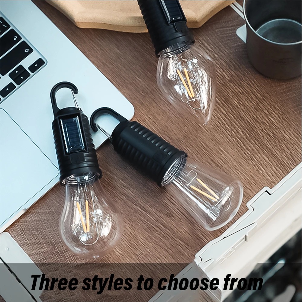 Picture of Solar rechargeable camping light, Hookup wire-free, New vintage tungsten, Three light modes, three styles- The Asia Express