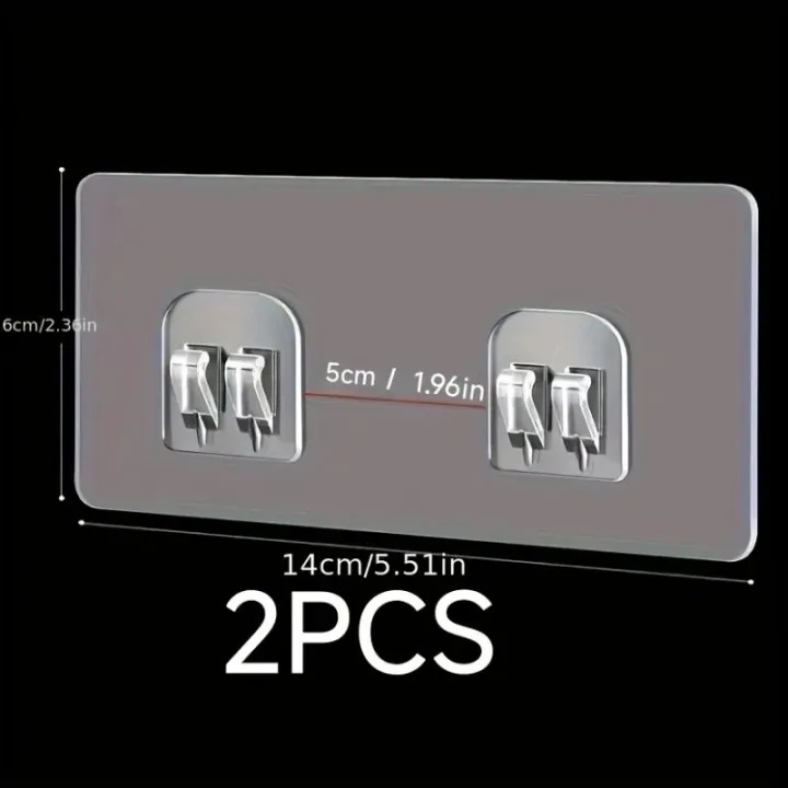 Picture of 2pcs Utility Hooks No-Drill Storage Baskets and Corner Hooks- The Asia Express