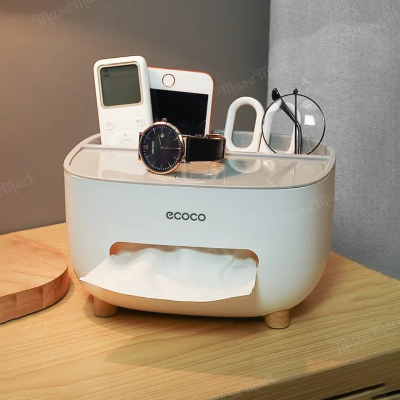 Picture of ECOCO Cute Large Storage Napkin Holder Multi-functional Car Tissue Box Light Luxury Storage Box Desktop Medium Multifunctional Tissue Box – Storage Organizer & Tools Holder- The Asia Express - Multicolour