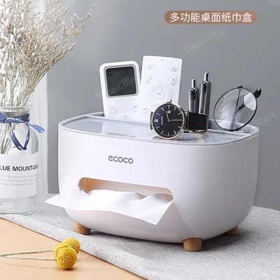Picture of ECOCO Cute Large Storage Napkin Holder Multi-functional Car Tissue Box Light Luxury Storage Box Desktop Medium Multifunctional Tissue Box – Storage Organizer & Tools Holder- The Asia Express - Multicolour
