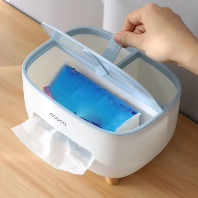 Picture of ECOCO Cute Large Storage Napkin Holder Multi-functional Car Tissue Box Light Luxury Storage Box Desktop Medium Multifunctional Tissue Box – Storage Organizer & Tools Holder- The Asia Express - Multicolour