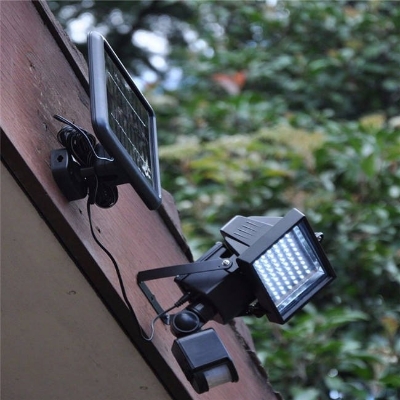 Picture of Solar Powered Outdoor Garden Spotlight – 60 LEDs Super Bright Floodlight with PIR Motion Sensor, Waterproof White Security Light for Yard, Pathway, Wall & Home Exterior Lighting- The Asia Express