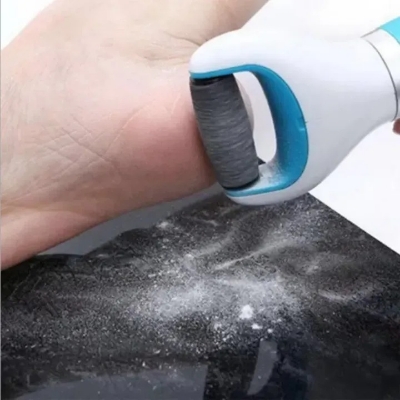 Picture of Rechargeable Pedicure Machine–Portable Foot & Heel Care Device for Removing Dead Skin, Cracked Heels & Hard Callus–Powerful Foot Grinder, Scrubber, Cleaner with 2 Replaceable Roller Heads and USB Charging for Smooth, Soft & Beautiful Feet-The Asia Express - Multicolor