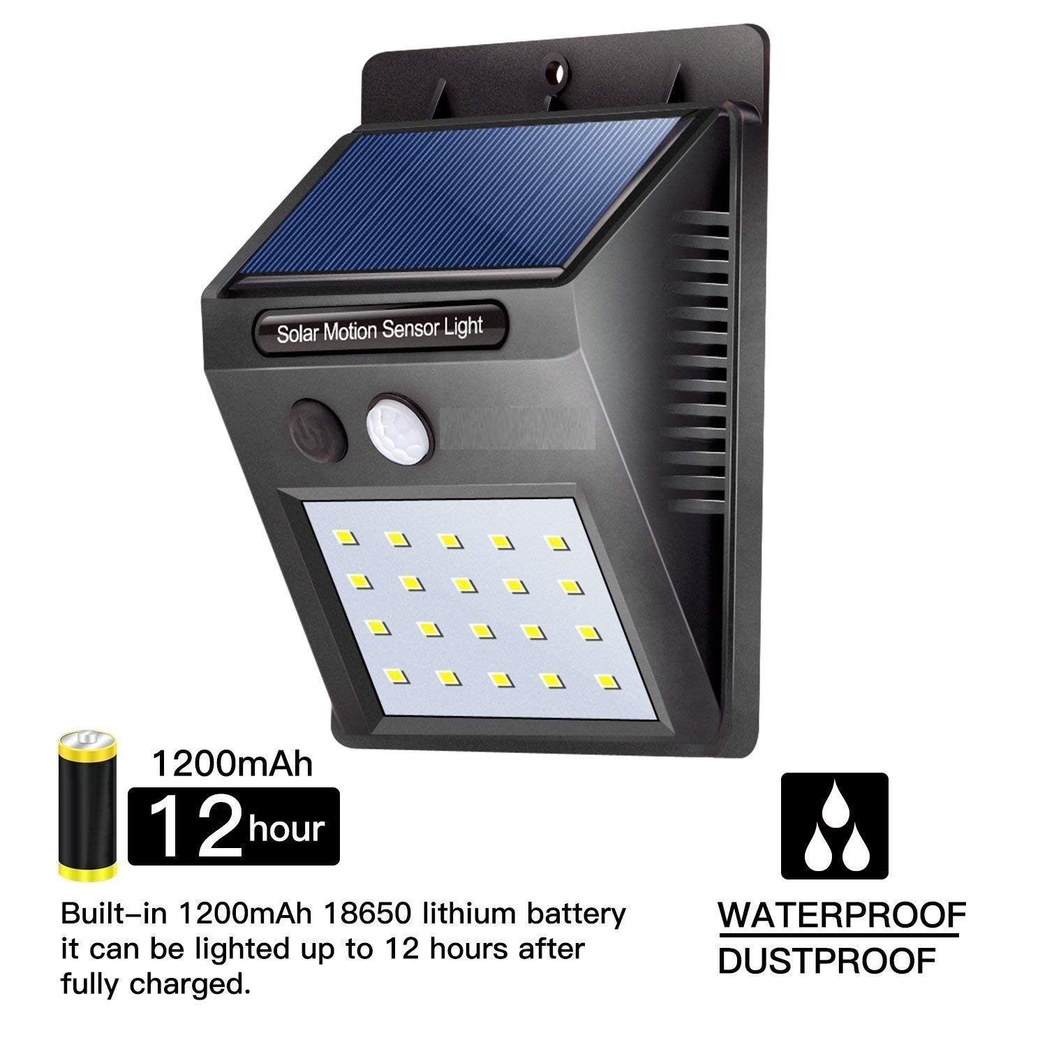 Picture of High Power Solar LED Motion Sensor Light – 30 LEDs Wireless Waterproof Outdoor Wall Light for Garden, Patio, Yard, Deck, Garage, Driveway & Fence – Energy Saving Security Light for Home & Outdoor Use- The Asia Express - Black