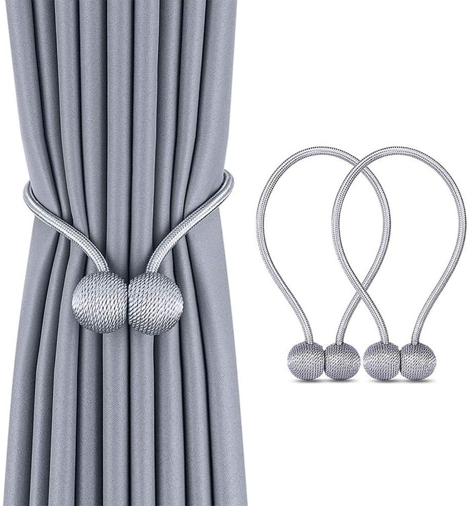 Picture of 2 Pcs Premium Magnetic Buckle Curtain Tiebacks – Luxury Window Curtain Holder for Home Decor & Furniture | Strong Magnet Decorative Curtain Accessories - The Asia Express - Multicolor