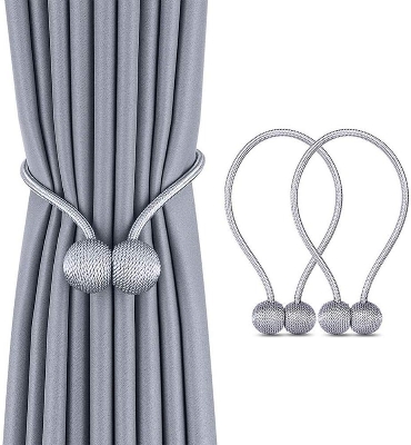 Picture of 2 Pcs Premium Magnetic Buckle Curtain Tiebacks – Luxury Window Curtain Holder for Home Decor & Furniture | Strong Magnet Decorative Curtain Accessories - The Asia Express - Multicolor