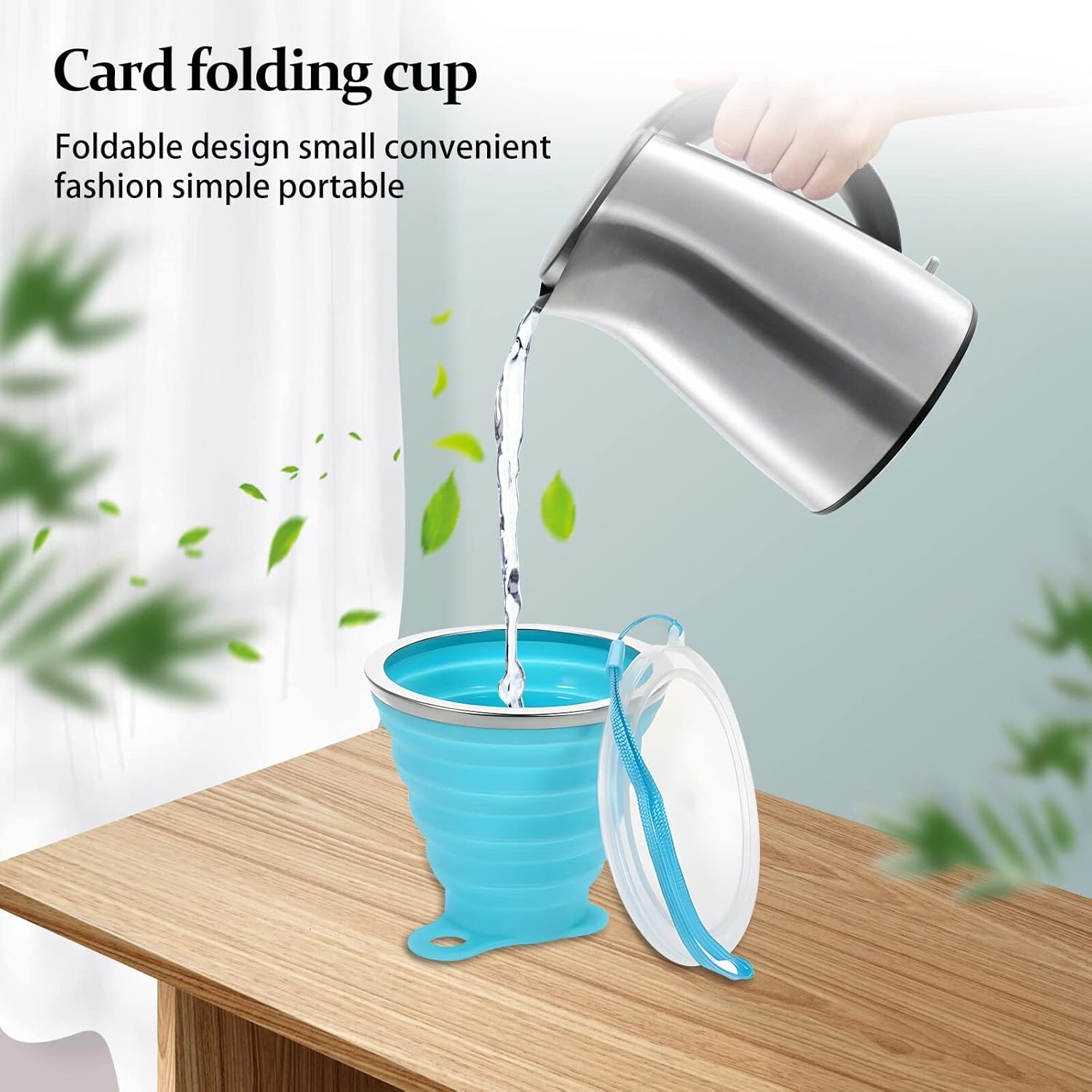 Picture of High Quality Portable Folding Silicone Cup – Collapsible Travel Sport Mug for Drinking Coffee, Tea & Outdoor Use Compact & Reusable Foldable Silicone Cup- The Asia Express - Multicolor