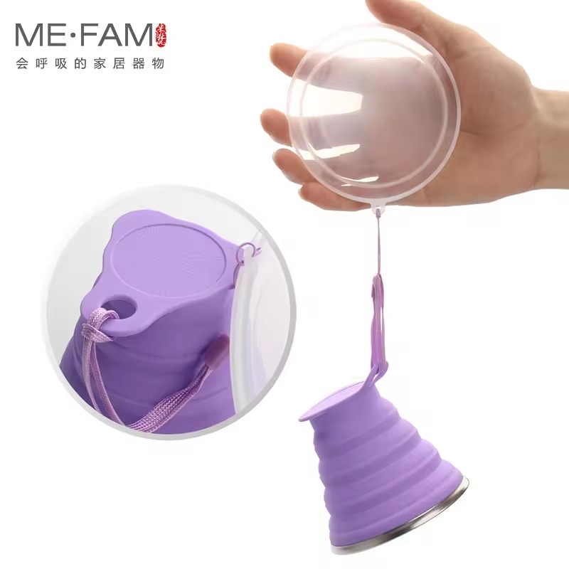 Picture of High Quality Portable Folding Silicone Cup – Collapsible Travel Sport Mug for Drinking Coffee, Tea & Outdoor Use Compact & Reusable Foldable Silicone Cup- The Asia Express - Multicolor