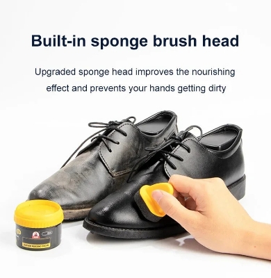 Picture of Leather Repair & Care Cream – Liquid Shoe Polish with Sponge | Universal Leather Balm for Shoes, Bags & Car Seats | Scratch Repair, Color Restore & Shine Enhancer | Premium Quality Leather Care Product- The Asia Express
