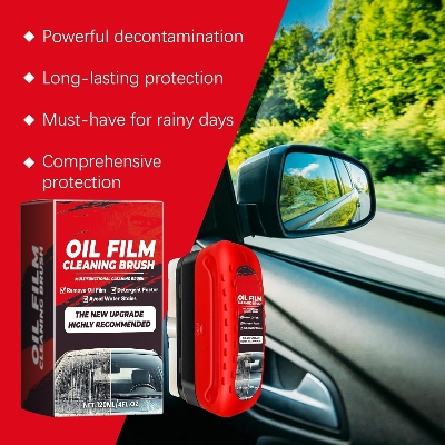 Picture of Automotive Oil Film Cleaning Brush, Glass Cleaning Board, Car Glass Oil Film Removal Cleaner, Powerful Windshield Cleaner & Oil Film Remover, Enhance Visual Effect of Windshield- The Asia Express