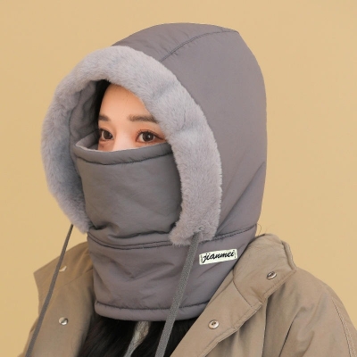 Picture of Fashion Polar Fleece Lined Hood Hat Men Women's Thick Warm Winter Balaclava Ski Mask Outdoor Sports Snow Travel Plush-Lined Thickened Thermal Hat with Face Mask for Men and Women, Ski Winter Hats for Cold for Women- The Asia Express - Multicolor