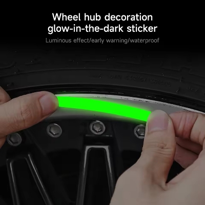 Picture of 10/20/30 Pcs Bicycle Wheel Luminous Reflective Stickers – Fluorescent Glow Wheel Decoration Stickers for Bicycle & Motorcycle, Night Safety Visibility Stickers - The Asia Express