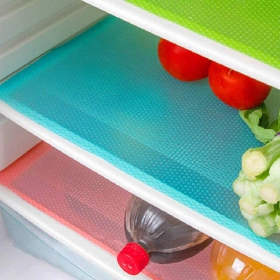 Picture of 4 Pcs Washable Waterproof Refrigerator Shelf Mats & Liners – Multi-Color Non-Slip BPA-Free Fridge, Drawer & Cabinet Shelf Protector with Spill Protection - The Asia Express - Multicolor