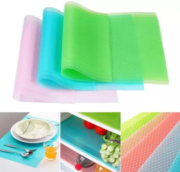 Picture of 4 Pcs Washable Waterproof Refrigerator Shelf Mats & Liners – Multi-Color Non-Slip BPA-Free Fridge, Drawer & Cabinet Shelf Protector with Spill Protection - The Asia Express - Multicolor