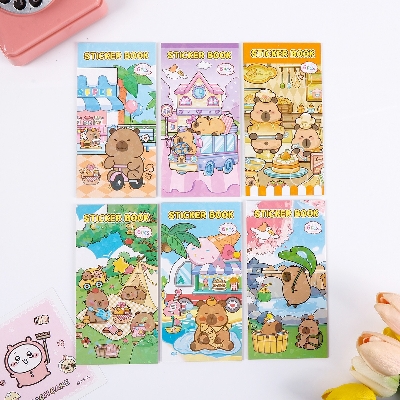 Picture of Kapibala Cute Cartoon Sticker Book Set – Creative Journaling & DIY Decoration Stickers for Kids, Students & Adults | Perfect for Children’s Gifts, School Rewards, Scrapbooking, Diary, Planner & Craft Projects - The Asia Express - Multicolor