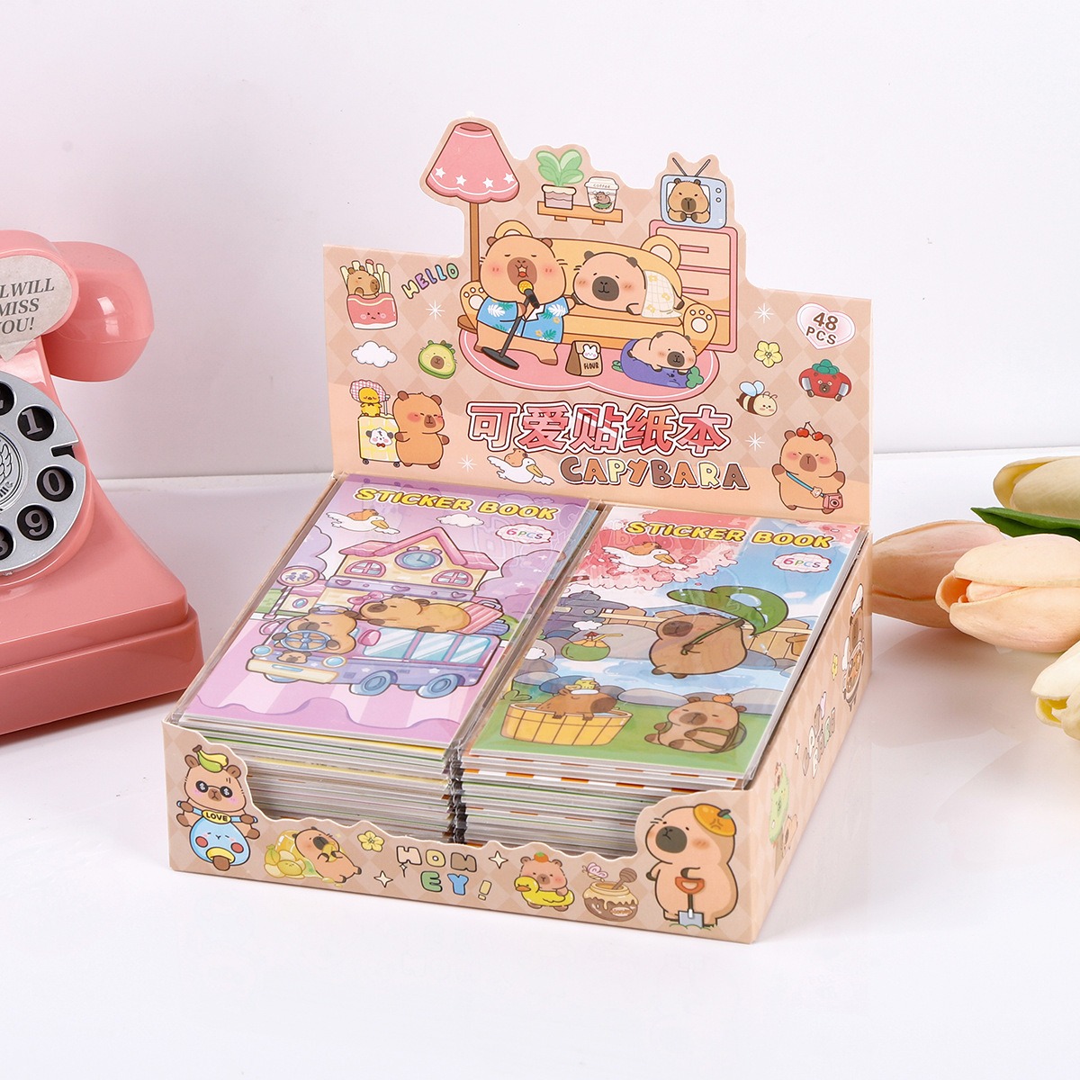 Picture of Kapibala Cute Cartoon Sticker Book Set – Creative Journaling & DIY Decoration Stickers for Kids, Students & Adults | Perfect for Children’s Gifts, School Rewards, Scrapbooking, Diary, Planner & Craft Projects - The Asia Express - Multicolor