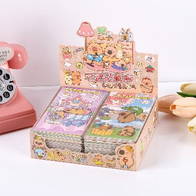 Picture of Kapibala Cute Cartoon Sticker Book Set – Creative Journaling & DIY Decoration Stickers for Kids, Students & Adults | Perfect for Children’s Gifts, School Rewards, Scrapbooking, Diary, Planner & Craft Projects - The Asia Express - Multicolor