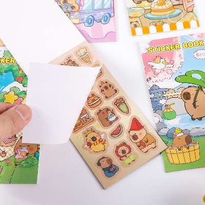 Picture of Kapibala Cute Cartoon Sticker Book Set – Creative Journaling & DIY Decoration Stickers for Kids, Students & Adults | Perfect for Children’s Gifts, School Rewards, Scrapbooking, Diary, Planner & Craft Projects - The Asia Express - Multicolor