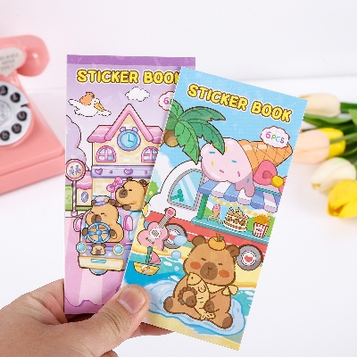 Picture of Kapibala Cute Cartoon Sticker Book Set – Creative Journaling & DIY Decoration Stickers for Kids, Students & Adults | Perfect for Children’s Gifts, School Rewards, Scrapbooking, Diary, Planner & Craft Projects - The Asia Express - Multicolor