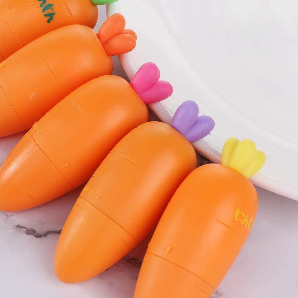 Picture of Smartcraft Cute Carrot Highlighter Pen Set – 6 Pcs Pastel Fluorescent Markers & Portable Mini Kawaii Stationery for Students, Study, Books Marking, Art, School & Office Use - The Asia Express - Multicolor