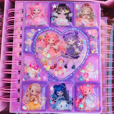 Picture of Princess Series Cute Notebook with Water-Based Stickers | Kids Cartoon Stationery Diary, Creative Study & Journaling Book for School, Gift & Art Use - The Asia Express - Multicolor