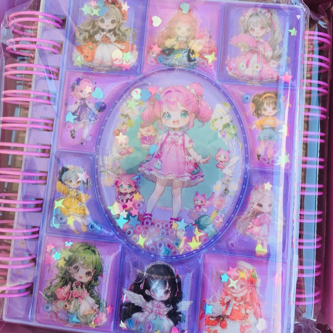Picture of Princess Series Cute Notebook with Water-Based Stickers | Kids Cartoon Stationery Diary, Creative Study & Journaling Book for School, Gift & Art Use - The Asia Express - Multicolor
