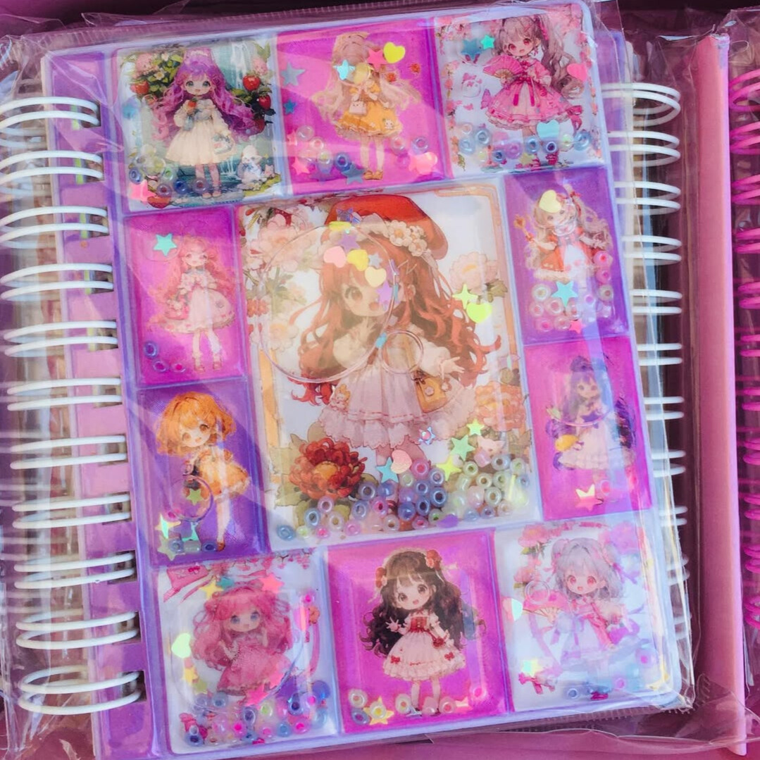 Picture of Princess Series Cute Notebook with Water-Based Stickers | Kids Cartoon Stationery Diary, Creative Study & Journaling Book for School, Gift & Art Use - The Asia Express - Multicolor