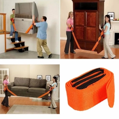 Picture of Heavy Duty Furniture Moving & Lifting Straps – Adjustable Labor Saving Carry System for Easy Moving, Lifting & Carrying Heavy Furniture, Electrical Appliances & Bulky Items (Reusable & Durable Design) - The Asia Express - Orange