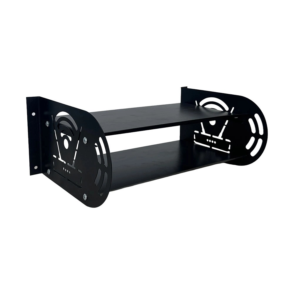 Picture of New Updated Double Layer Router Stand – Wall Mounted 100% Metal WiFi Router Shelf with Laser Cut Design for Home & Office - The Asia Express