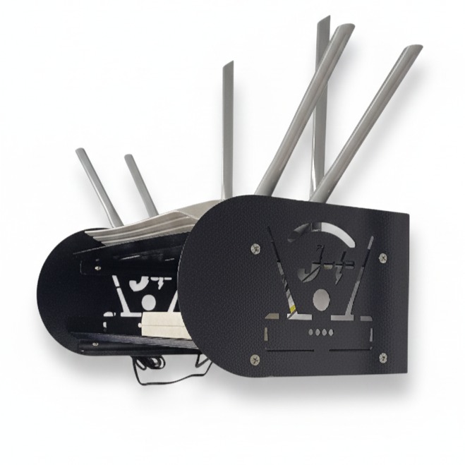 Picture of New Updated Double Layer Router Stand – Wall Mounted 100% Metal WiFi Router Shelf with Laser Cut Design for Home & Office - The Asia Express