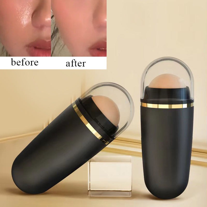 Picture of Face Oil Absorbing Roller Stick – Natural Volcanic Stone Oil Control Ball | Reusable Washable Facial Oil Remover Tool for Oily Skin, Instant Shine Removal, Makeup Care & Pore Cleaning - The Asia Express