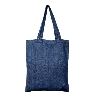 Picture of Zipper Closure Denim Blue Tote Bag (14x15 in with Zipper)