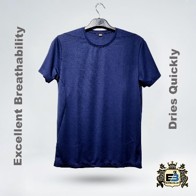 Picture of Men's 100% Polyester Mesh Joggers Blue T-Shirt Blue